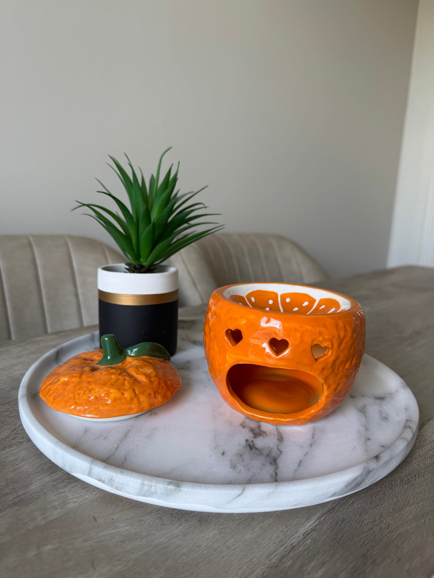 Orange Wax Melt Burner