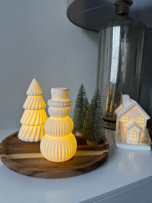 Ceramic LED Snowman