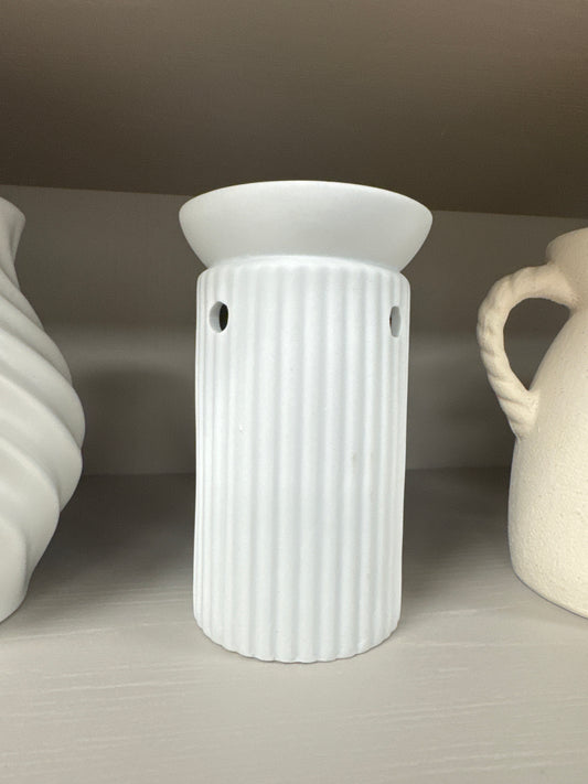 White Ceramic Pillar Burner