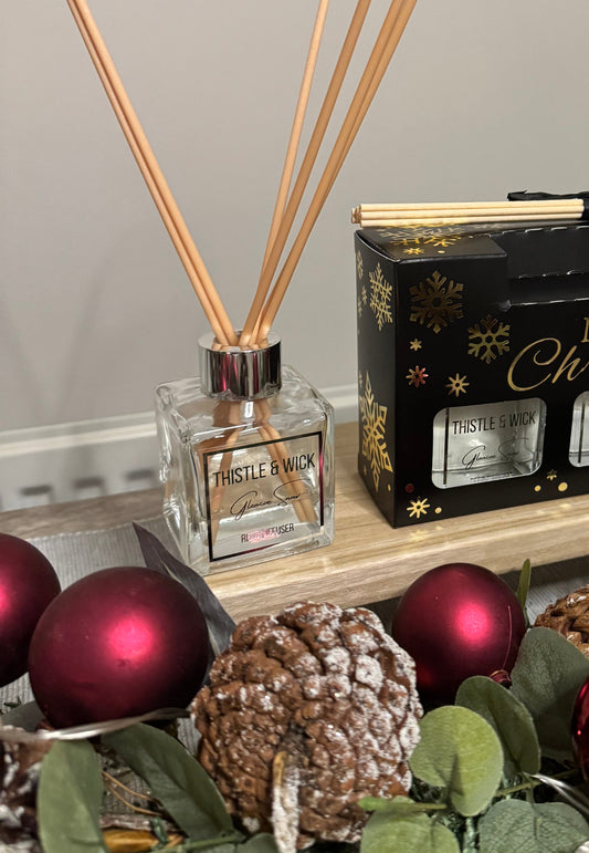 Clear glass & silver Christmas Diffuser