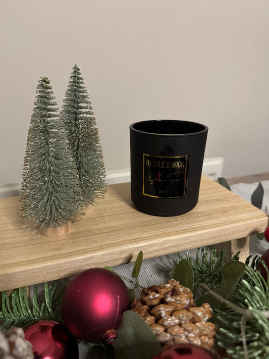 Christmas Candle Black Matt - 20cl - with gift box